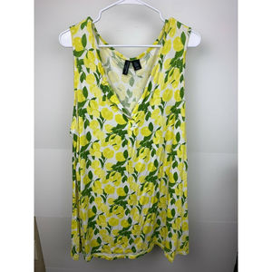 Cynthia Rowley Tank Top 2X Lemons